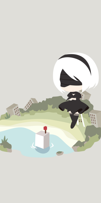 YoRHa No.2 Type B video game NieR: Automata Phone Wallpaper