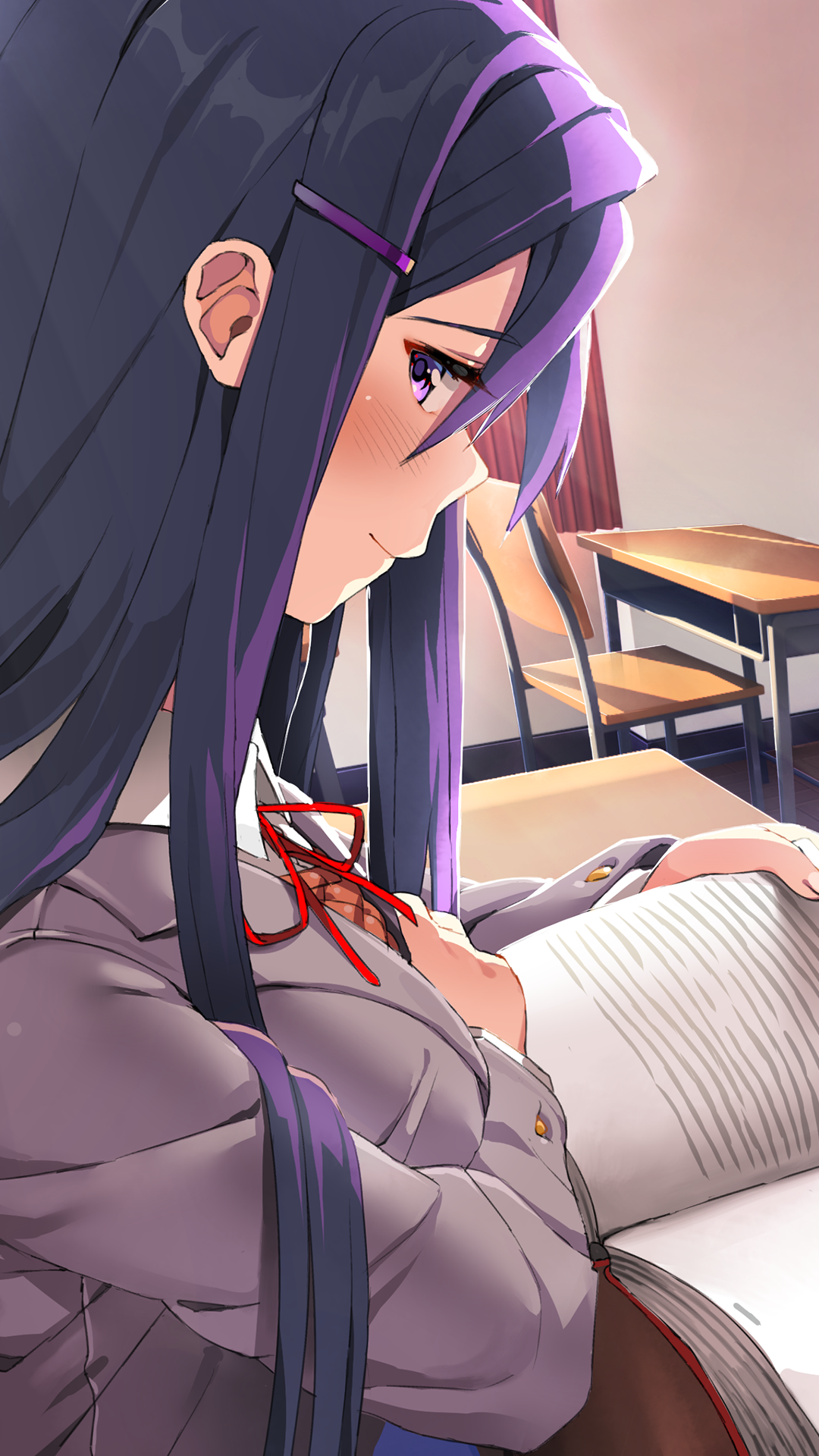 Yuri (Doki Doki Literature Club!) Phone Wallpapers