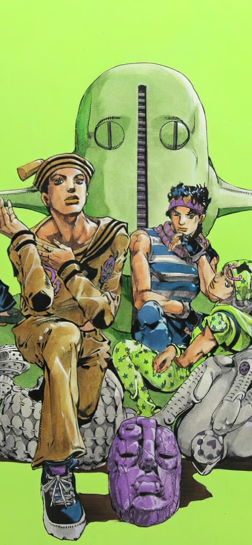 JJBA Jotaro Kujo and Star Platinum Phone Wallpaper by DalekWhoYT