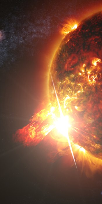 Sci Fi sun Phone Wallpaper