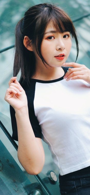 brunette model woman asian Phone Wallpaper