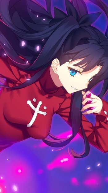 Rin Tohsaka Anime Fate/Stay Night Phone Wallpaper