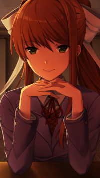 Monika ddlc, doki doki literature club, HD phone wallpaper