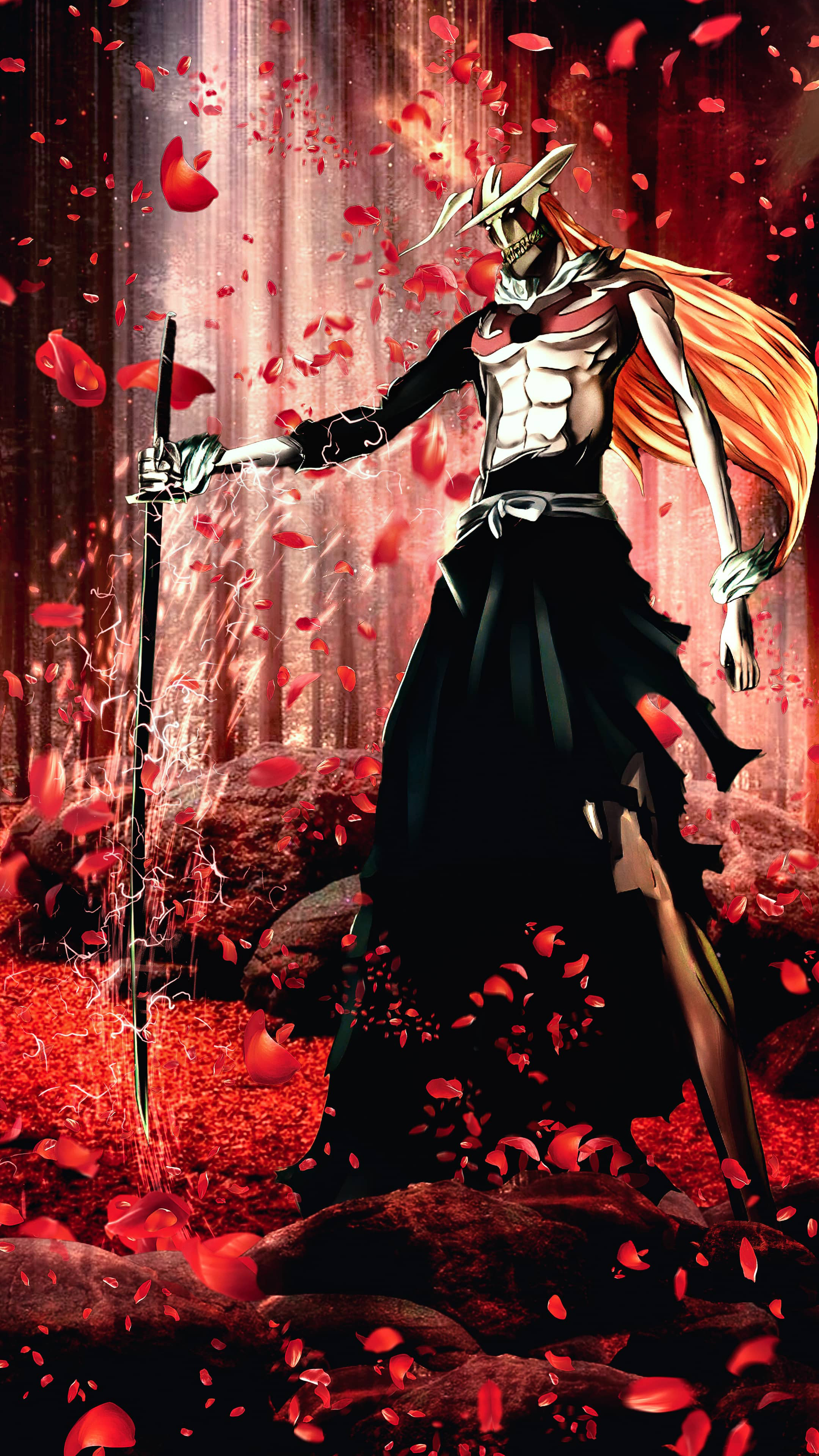 Download Blazing Vasto Lorde Ichigo Bleach Iphone Wallpaper