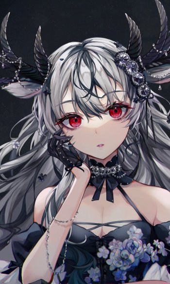 animal ears red eyes Anime girl anime girl Phone Wallpaper