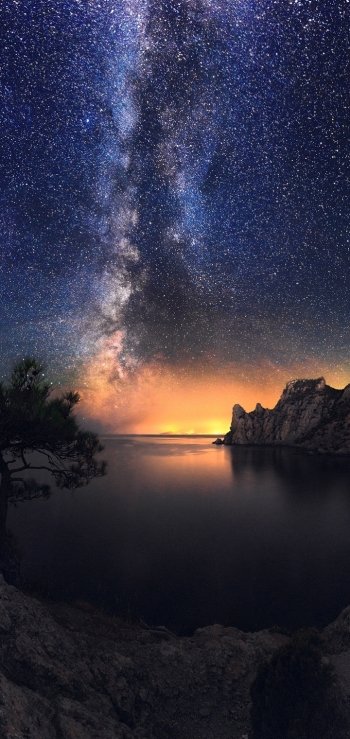 Milky Way star starry sky sky nature night Phone Wallpaper