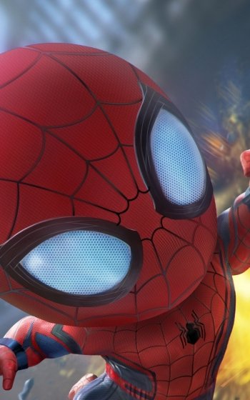Iron Man Comic spider man Phone Wallpaper