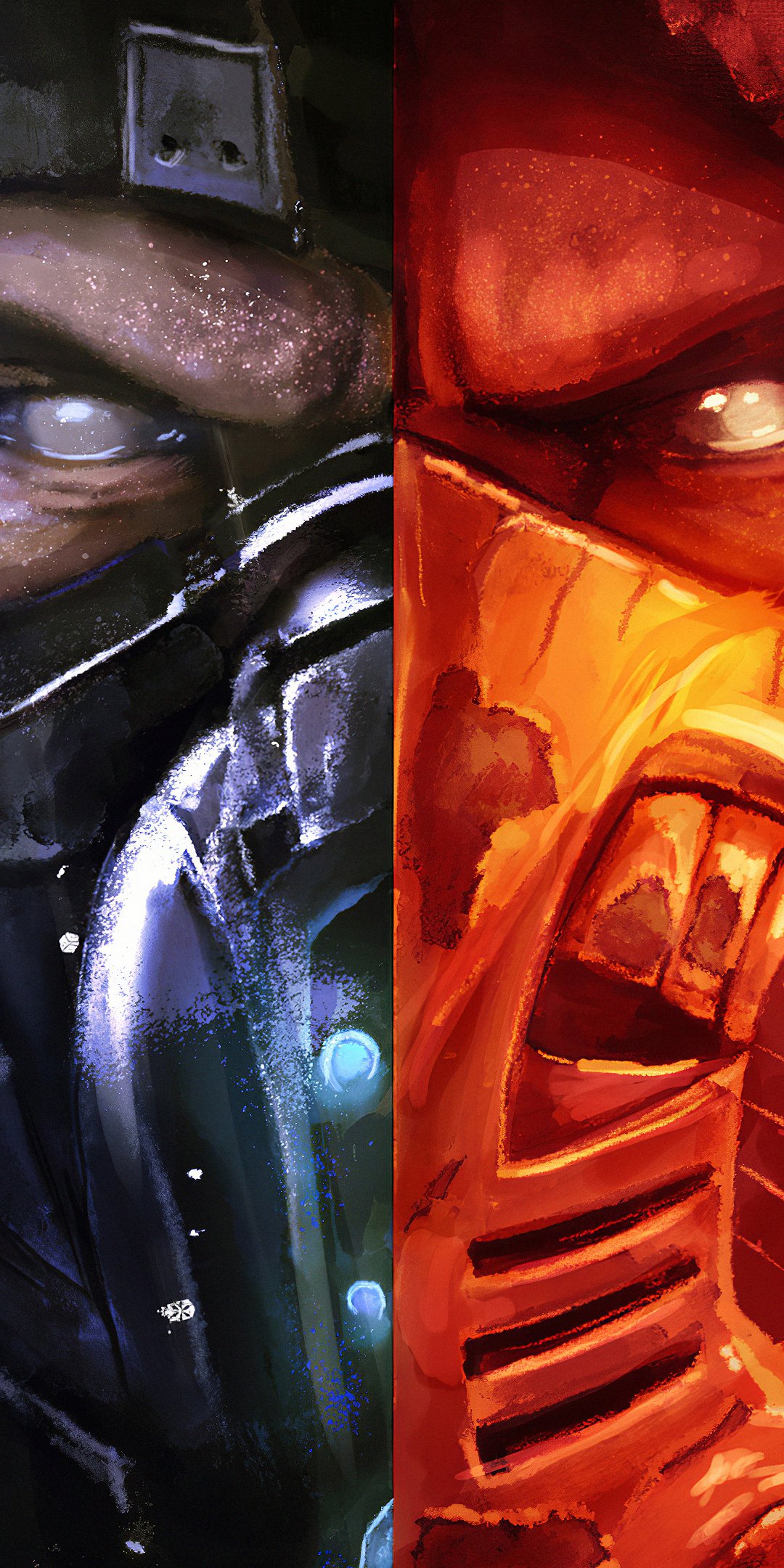 Download Scorpion (Mortal Kombat) Sub-Zero (Mortal Kombat) Mortal Kombat Video Game Mortal Kombat 11 Phone Wallpaper