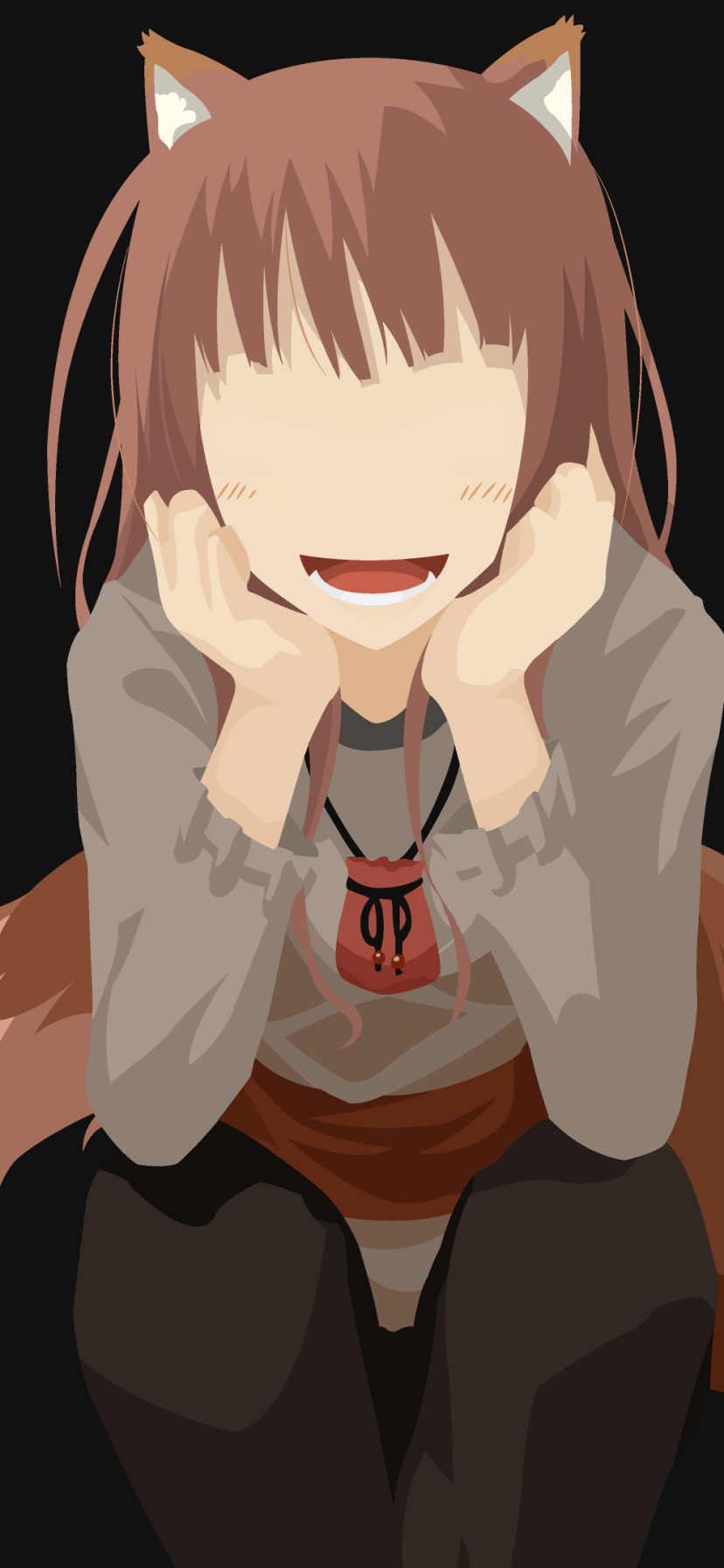 Spice and Wolf Phone Wallpaper by ShDream