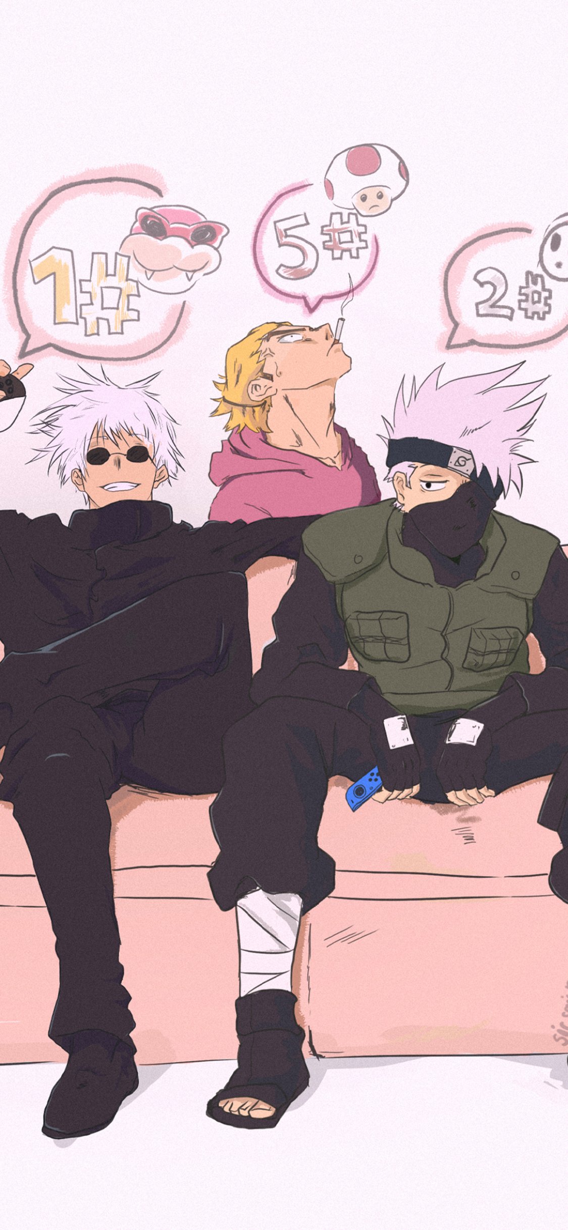 Download Anime Crossover Phone Wallpaper