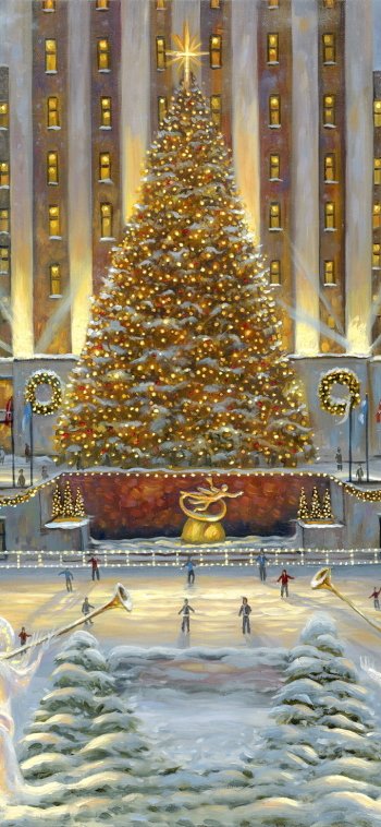  Rockefeller Center at Christmastime. by Robert Finale