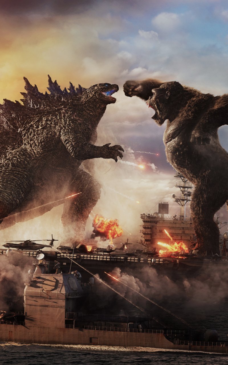 Download Godzilla Monsterverse King Kong Godzilla (Monsterverse) Movie Godzilla Vs Kong Phone Wallpaper