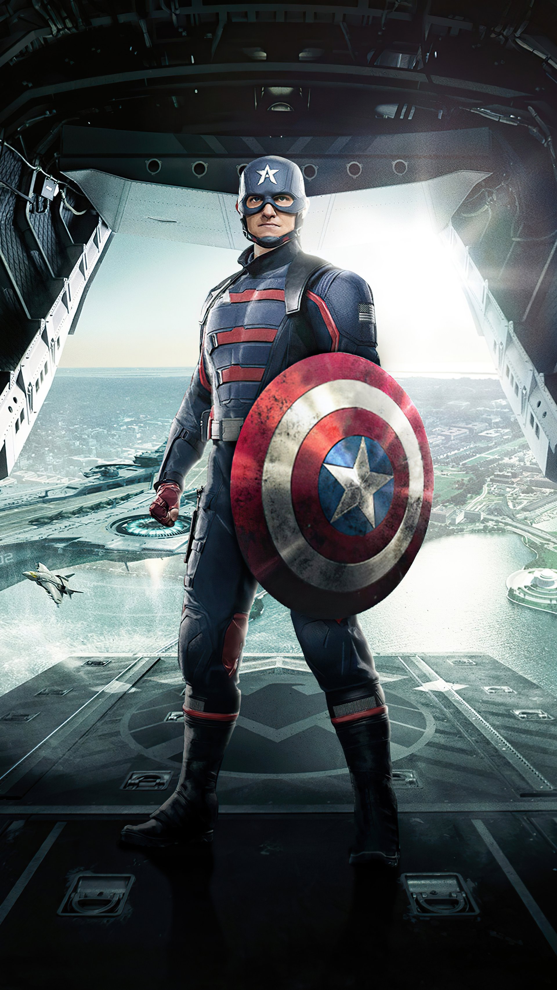 Download Superhero Captain America John Walker TV Show The Falcon And The Winter Soldier Phone Wallpaper