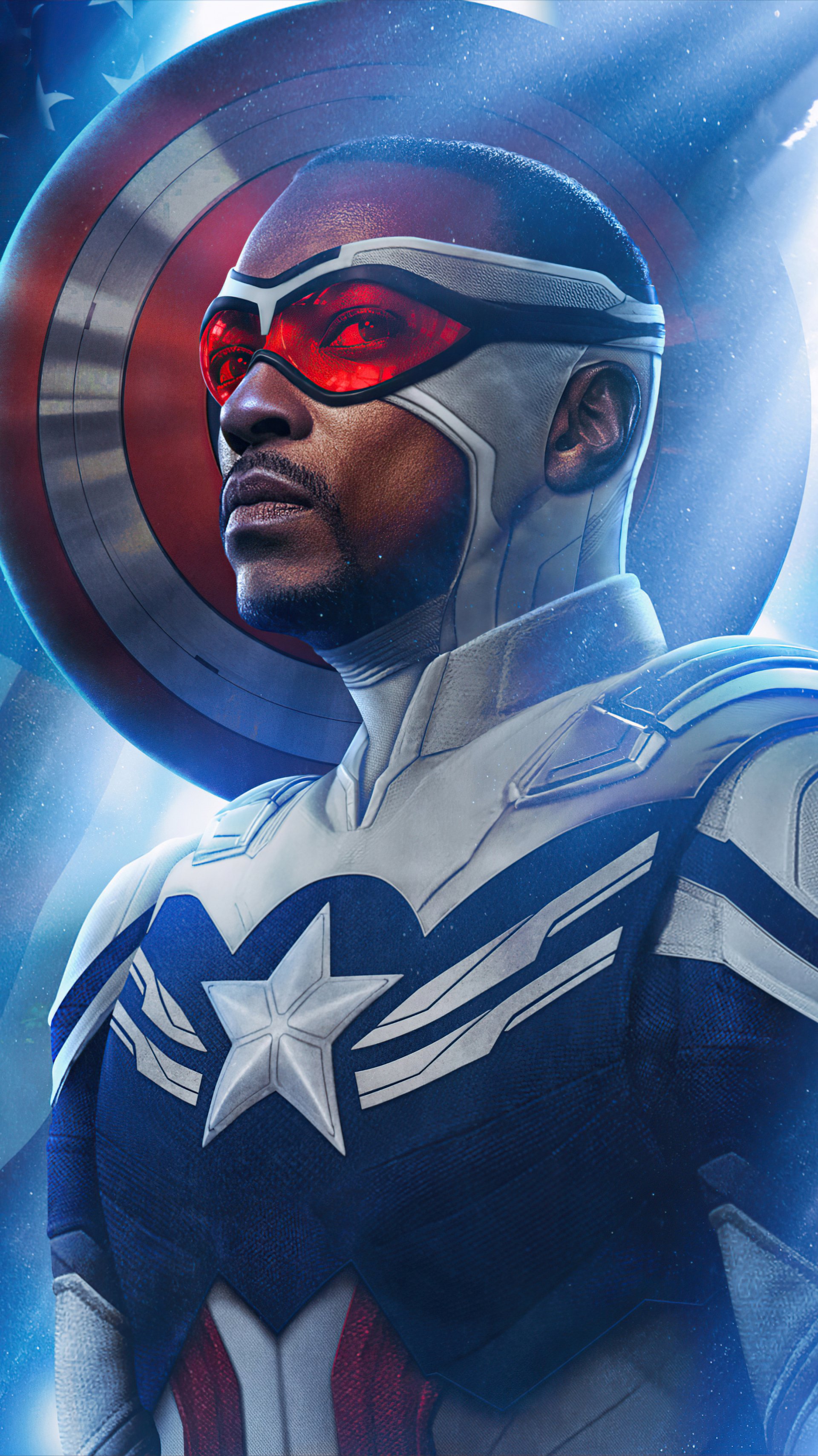 Download Superhero Captain America Anthony Mackie Sam Wilson Falcon (Marvel Comics) TV Show The Falcon And The Winter Soldier Phone Wallpaper