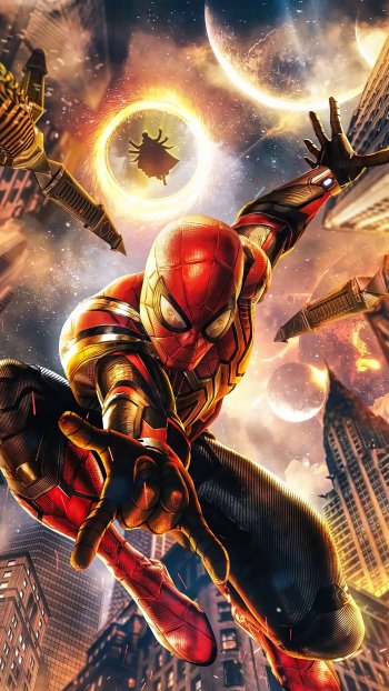 superhero spider man movie Spider-Man: No Way Home Phone Wallpaper