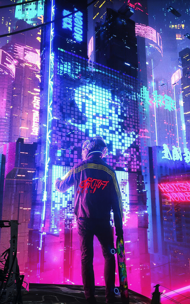 Download Step into the Future with Cyberpunk Aesthetic Wallpaper   Wallpaperscom