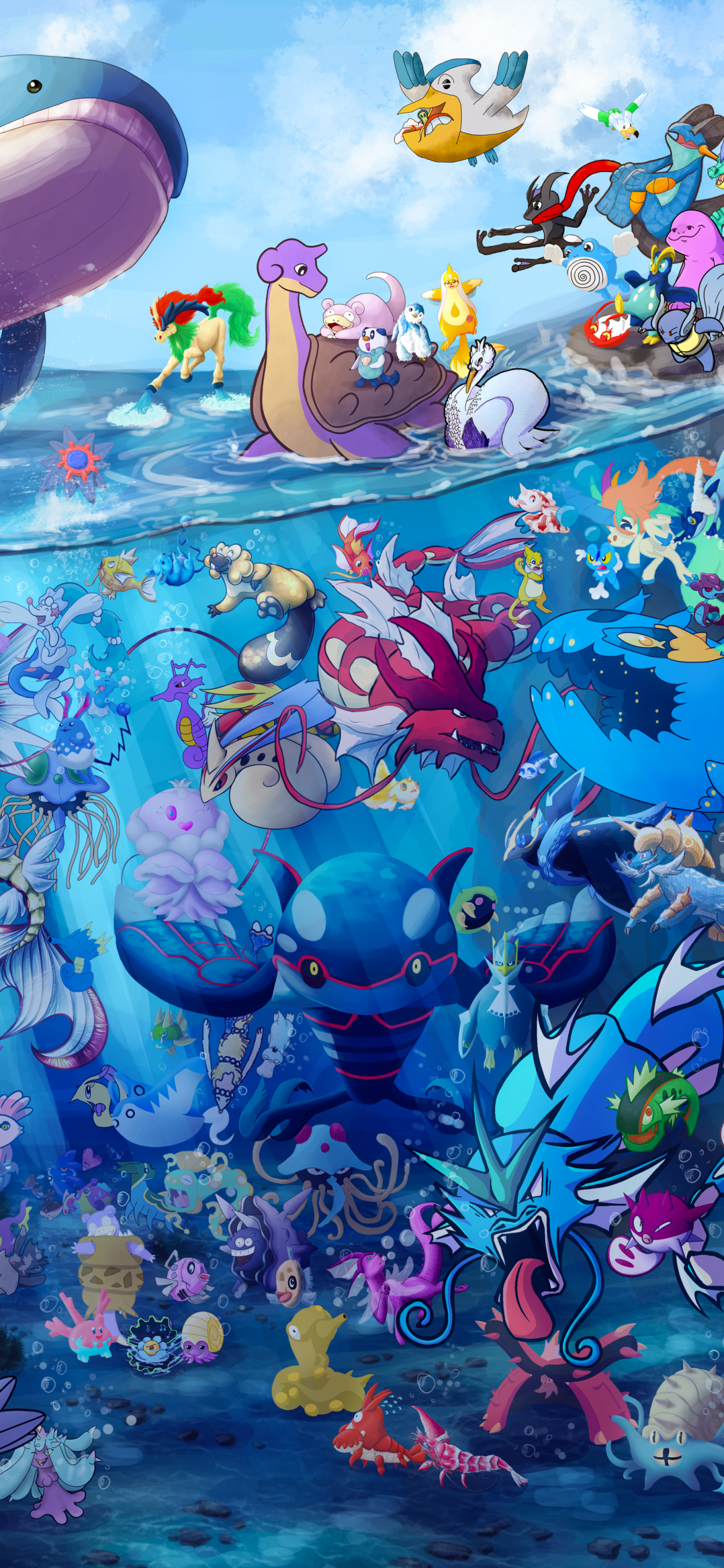 pokemones de agua wallpaper  Cool pokemon wallpapers, Pokemon, Pokemon art