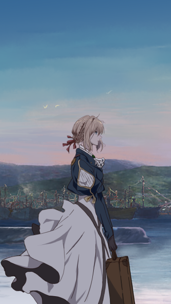 Violet Evergarden (Character) Anime Violet Evergarden Phone Wallpaper