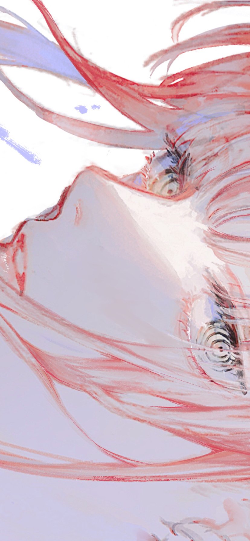 Phone wallpaper featuring a close-up, artistic illustration of Makima from Chainsaw Man, designed for both iPhone and Android devices.