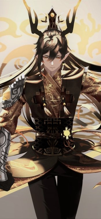 Zhongli (Genshin Impact) Rex Lapis video game Genshin Impact Phone Wallpaper