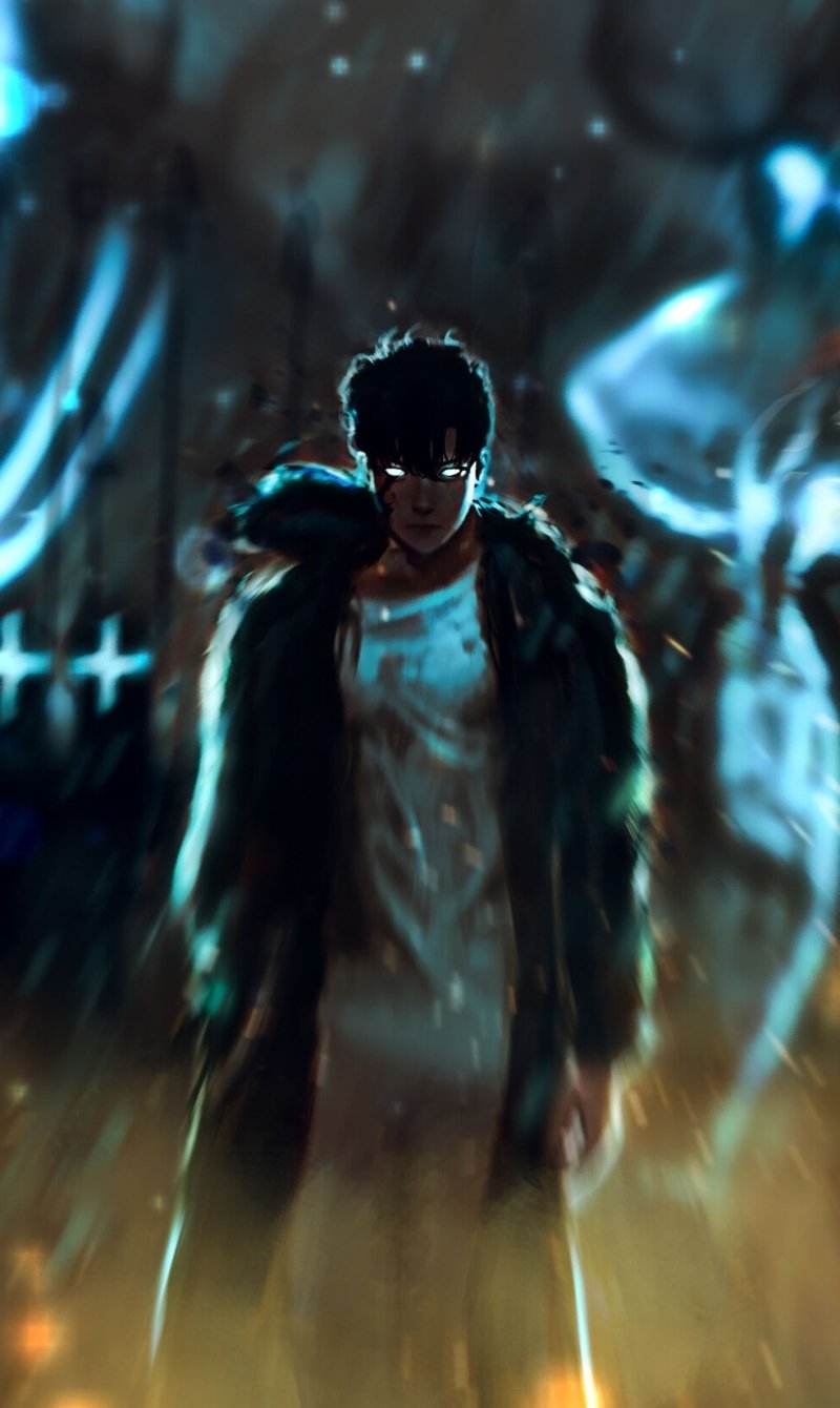 Download Iron (Solo Leveling) Igris (Solo Leveling) Sung Jin-Woo Anime Solo Leveling Phone Wallpaper