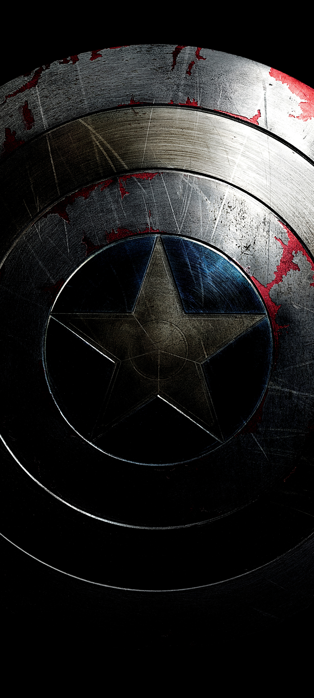 Close-up on Captain America's Shield