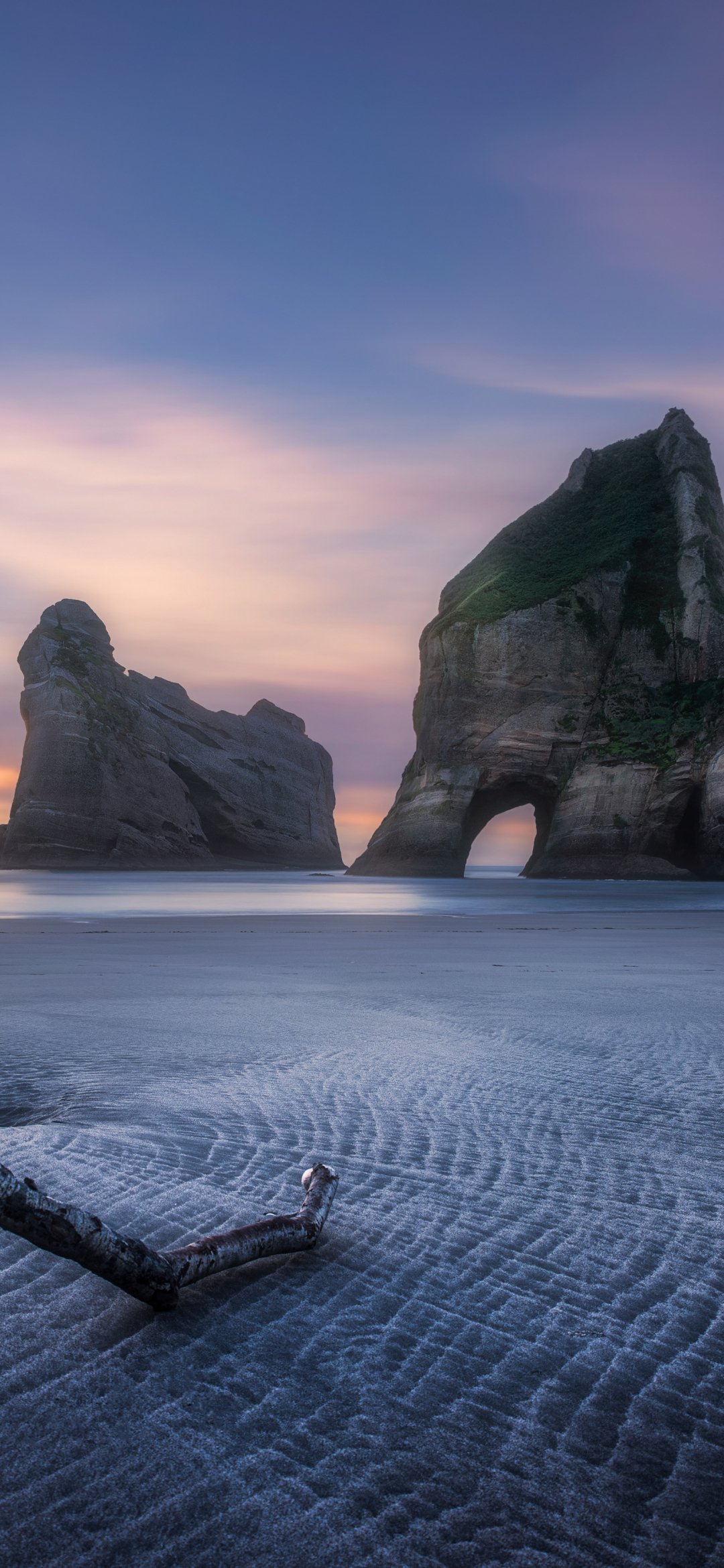 Download Beach New Zealand Nature Arch Phone Wallpaper