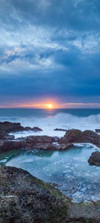  Rocky Coast Sunset