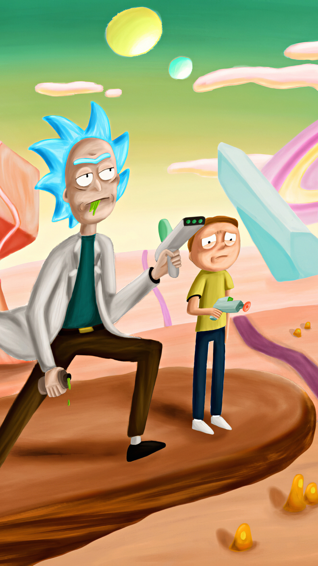 Rick and Morty Phone Wallpaper by Arthur Krut