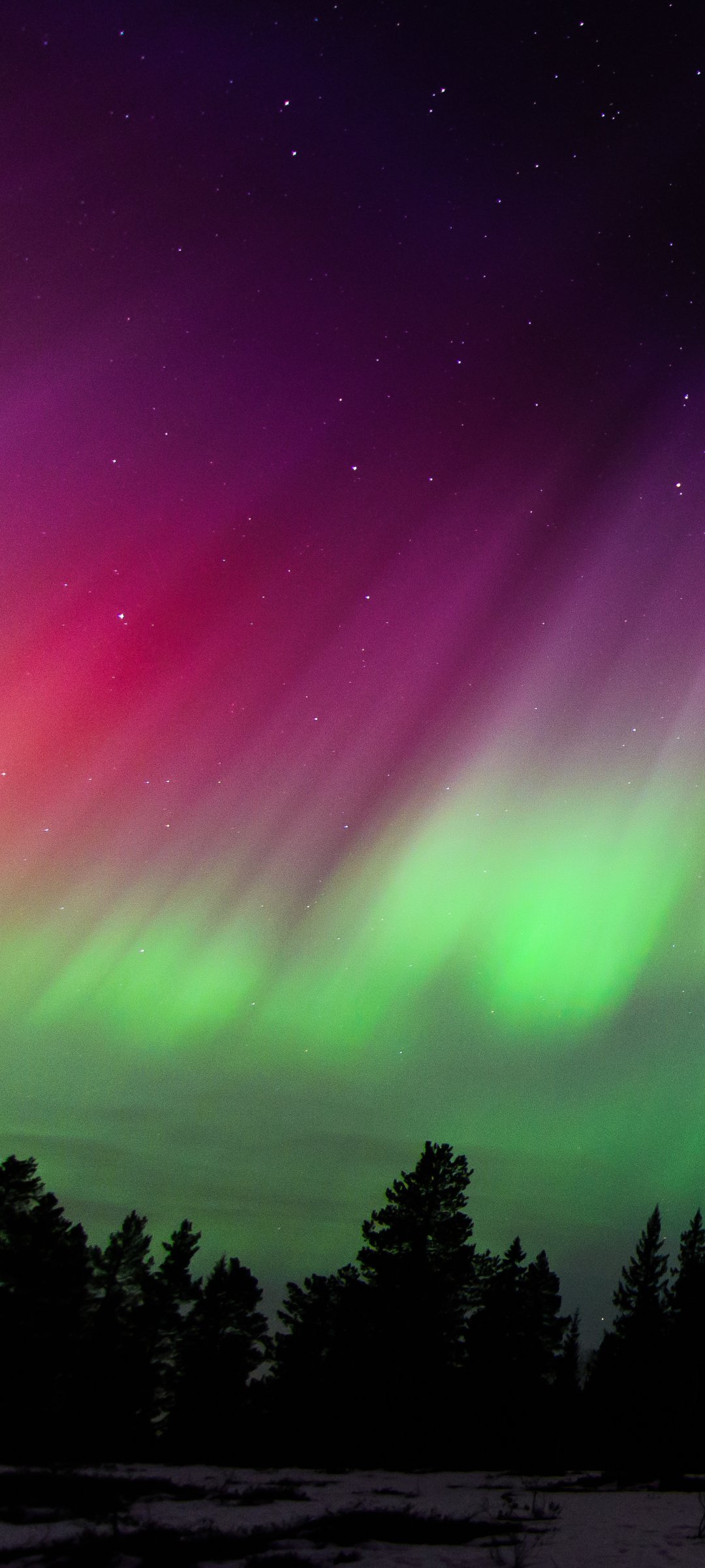 Download Sky Norway Nature Aurora Borealis Phone Wallpaper