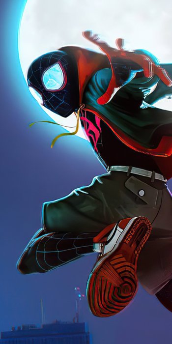 Miles Morales spider man movie Spider-Man: Into The Spider-Verse Phone Wallpaper