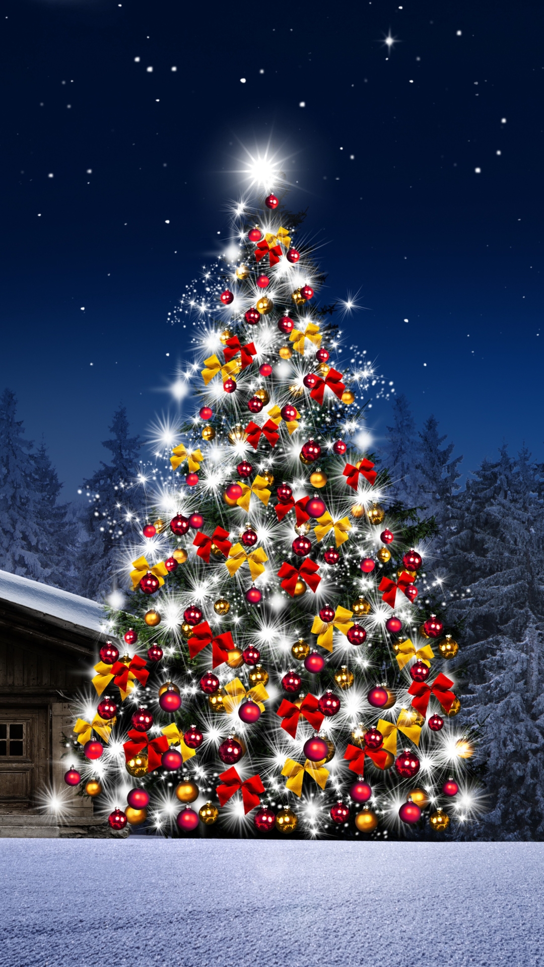 Decorated Large Christmas Tree