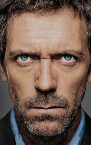 oil painting Gregory House TV Show house Phone Wallpaper