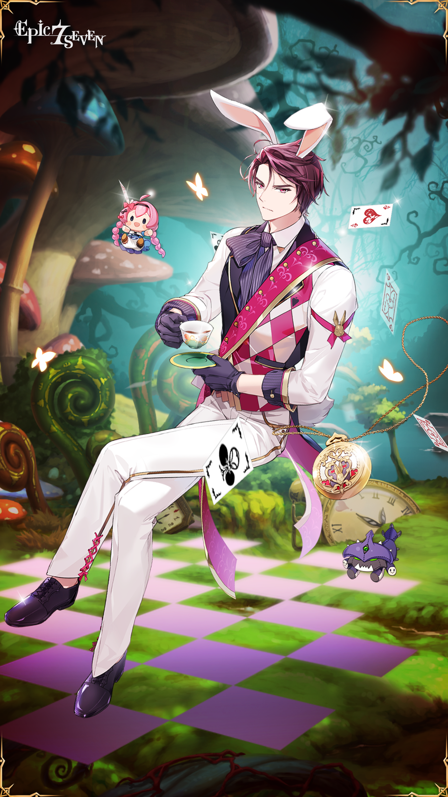 Download Kayron (Epic Seven) Bunny Ears Video Game Epic Seven Phone Wallpaper