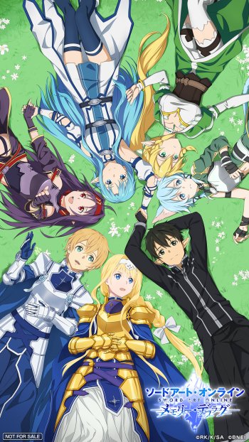 Asuna Yuuki Kazuto Kirigaya Leafa (Sword Art Online) Yuuki Konno Sinon (Sword Art Online) Alice Zuberg Eugeo (Sword Art Online) Kirito (Sword Art Online) video game Sword Art Online: Memory Defrag Kirito And Asuna Phone Wallpaper