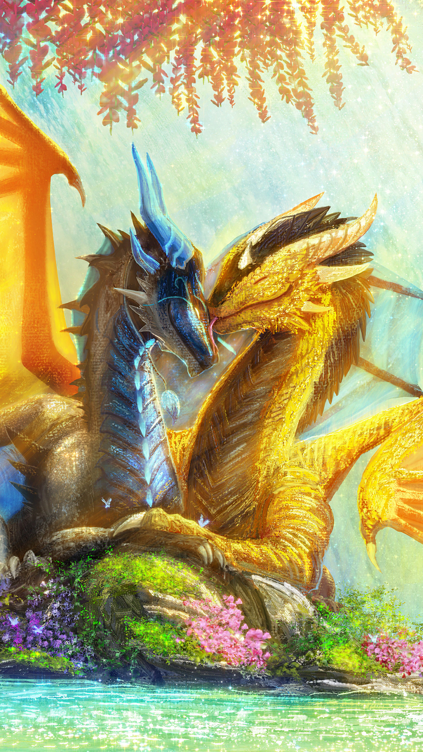 Fantasy Dragon Phone Wallpaper by era7