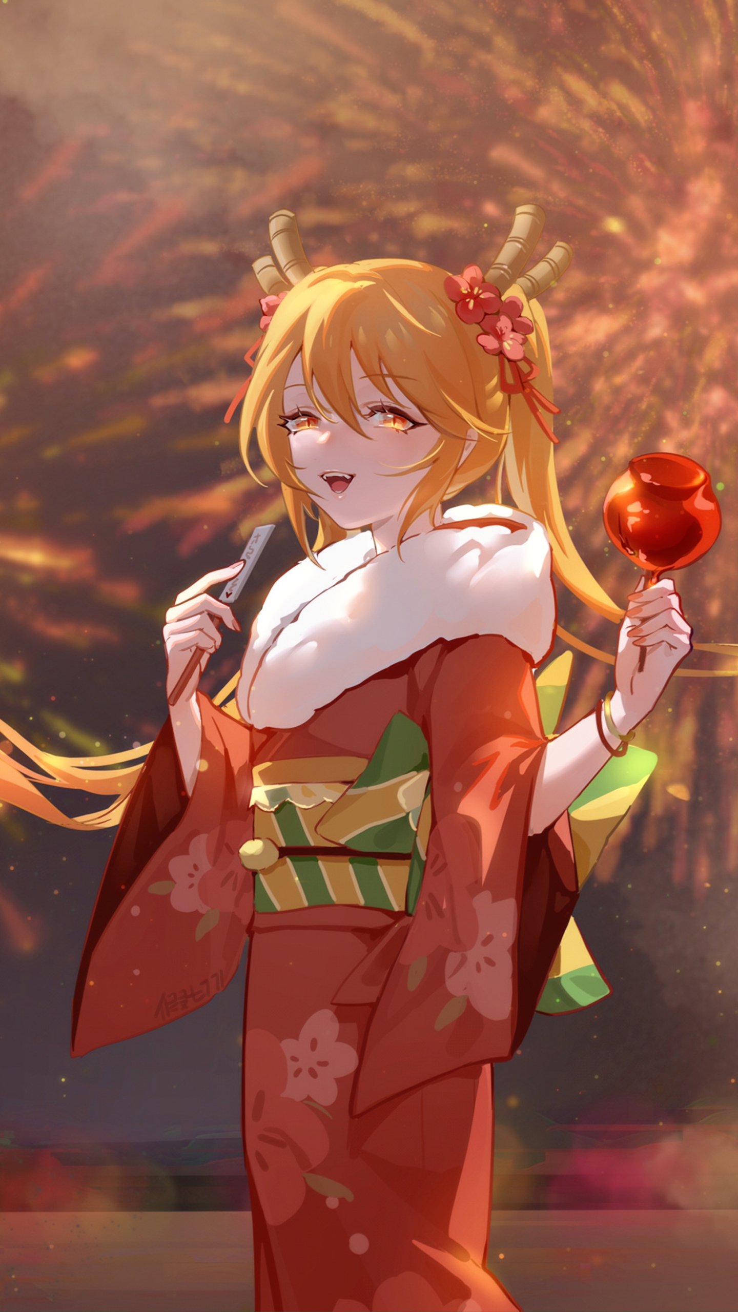 Download Tohru (Miss Kobayashi's Dragon Maid) Anime Miss Kobayashi's Dragon Maid Phone Wallpaper