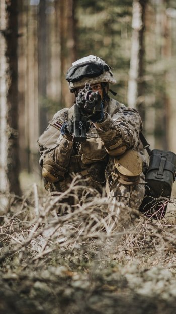  Latvian soldier in the forest
