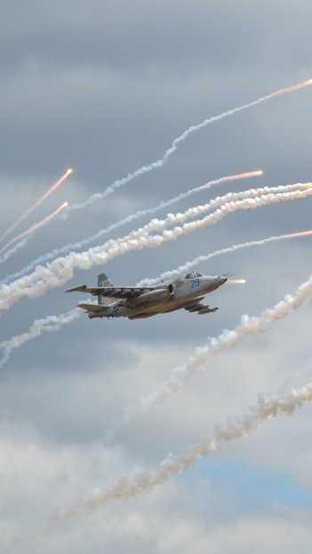 jet fighter Ukrainian Air Force military sukhoi su-25 Phone Wallpaper