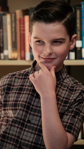 Sheldon Cooper Iain Armitage TV Show Young Sheldon Phone Wallpaper