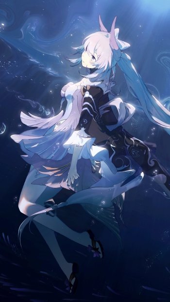 Sangonomiya Kokomi video game Genshin Impact Phone Wallpaper
