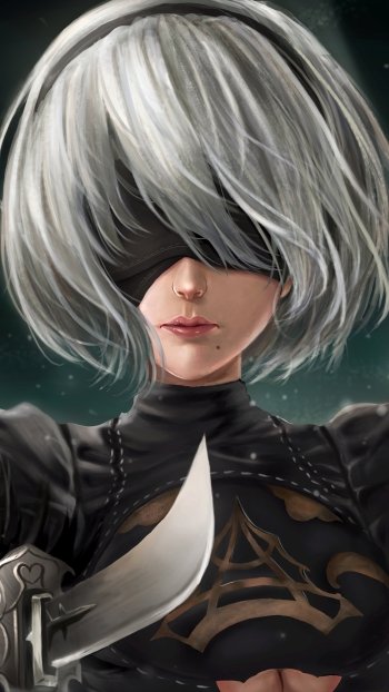 YoRHa No.2 Type B video game NieR: Automata Phone Wallpaper