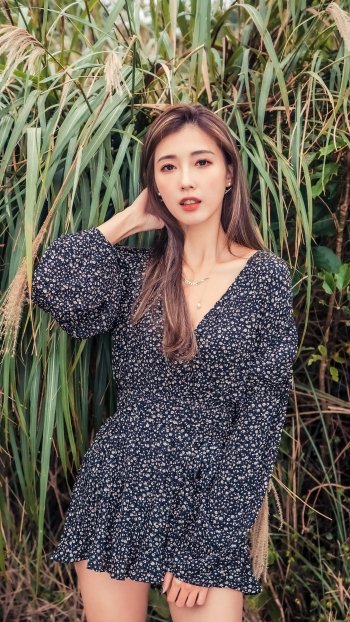 brunette dress model woman asian Phone Wallpaper