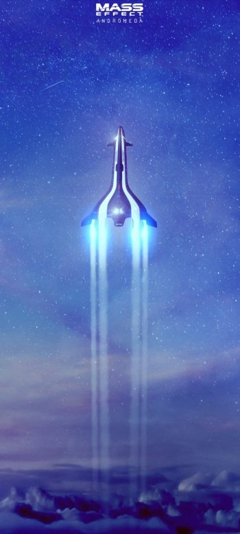 spaceship video game Mass Effect: Andromeda Phone Wallpaper