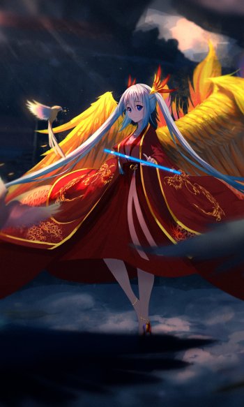 blue hair Hatsune Miku long hair Anime Vocaloid Phone Wallpaper