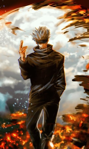 Satoru Gojo Anime Jujutsu Kaisen Phone Wallpaper