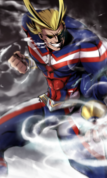 blonde Toshinori Yagi All Might Anime My Hero Academia Phone Wallpaper