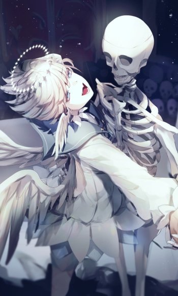 skeleton dance fantasy angel Phone Wallpaper