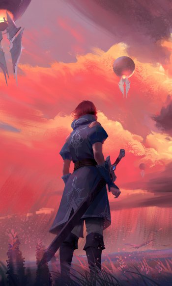 sword fantasy woman warrior Phone Wallpaper