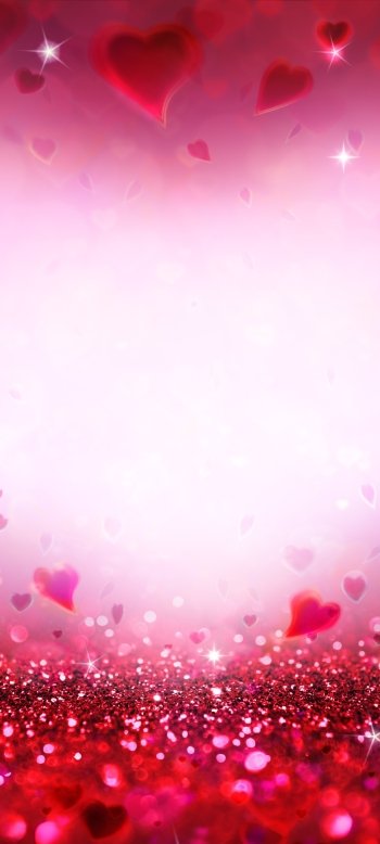 glitter pink love Romantic artistic heart Phone Wallpaper